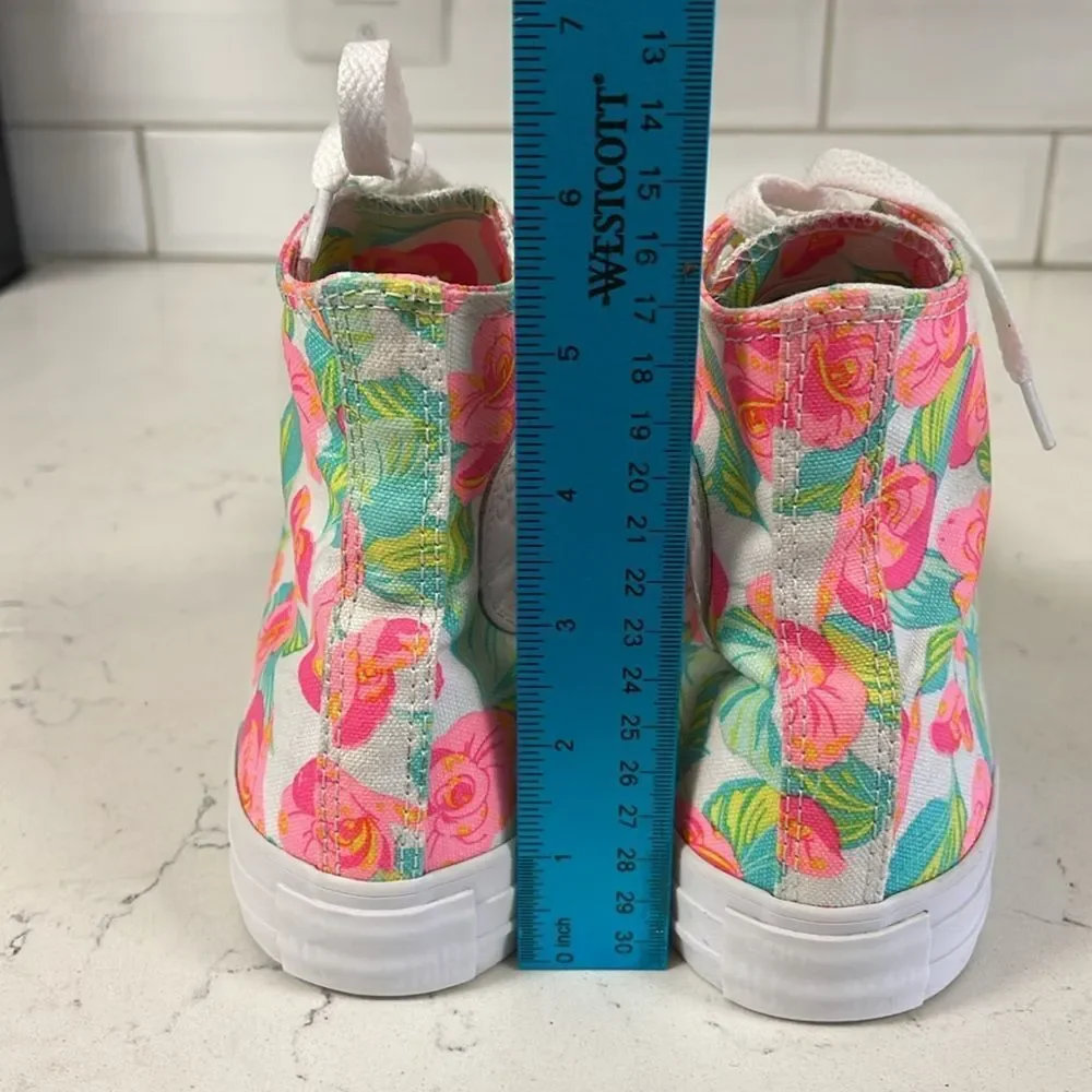 Converse Chuck Taylor All Star Canvas UNISEX HIGH TOP SHOE Neon Floral Rose 8